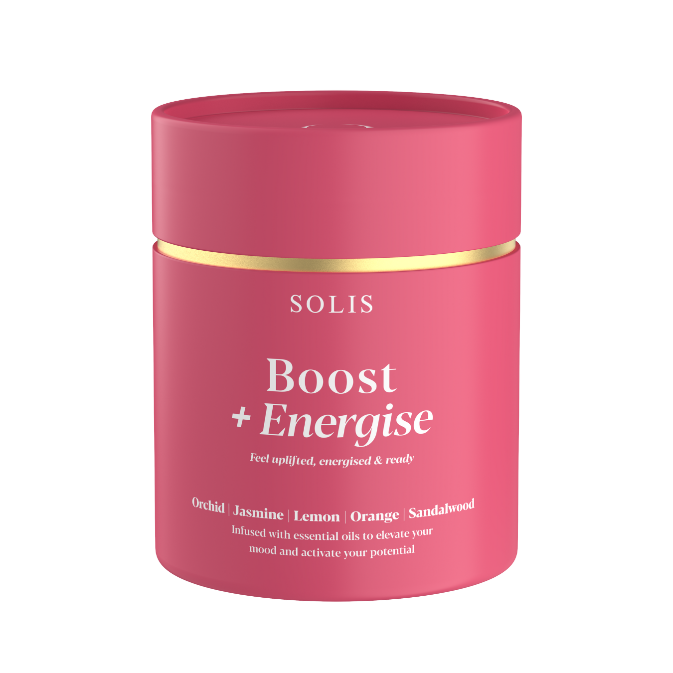 Soy Wax Candle Boost & Energise Candle – energizing blend of lemon, orange, and jasmine to refresh your mind and body.