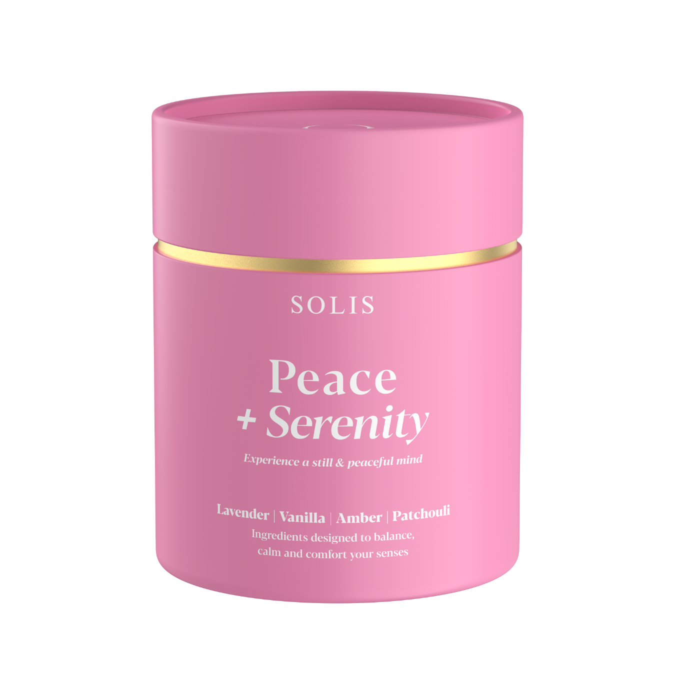 soy waxPeace & Serenity Candle – essential oil blend designed to relax the mind, ease stress, and promote restful sleep.